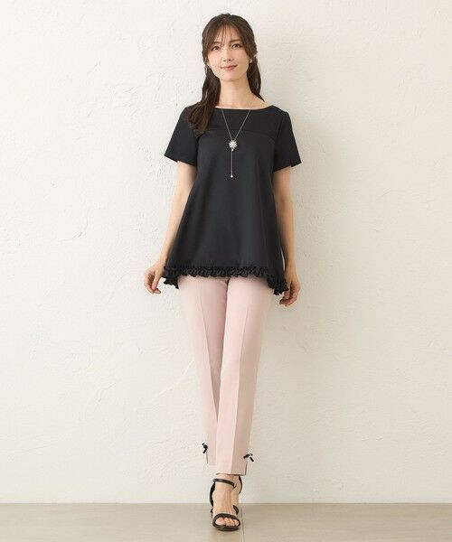 TO BE CHIC / トゥー ビー シック カットソー | サテンコンビ チュニック | 詳細2