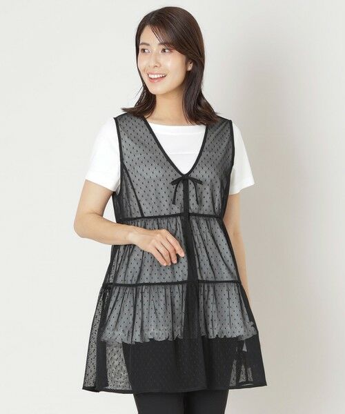 TO BE CHIC / トゥー ビー シック カットソー | ドットチュール ジレ | 詳細3