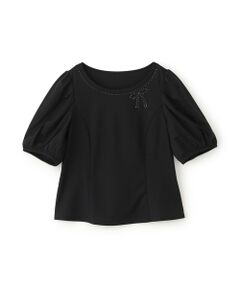 TO BE CHIC / トゥー ビー シック カットソー | リボンネック プルオーバーカットソー