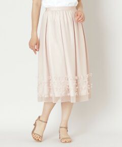 TO BE CHIC / トゥー ビー シック ロング・マキシ丈スカート | リボンチュール ギャザースカート