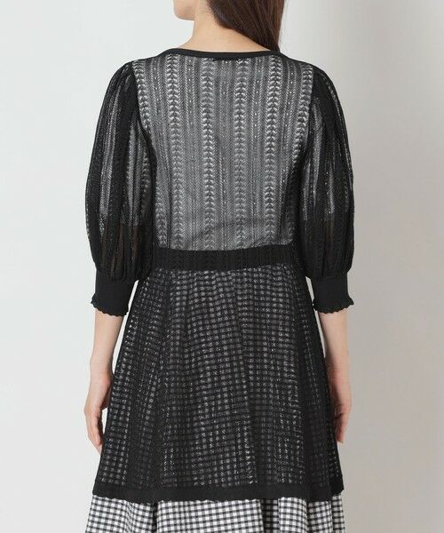 TO BE CHIC / トゥー ビー シック ブルゾン | 透かし編み ミドルニットカーディガン | 詳細6