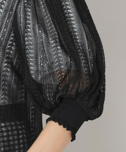 TO BE CHIC / トゥー ビー シック ブルゾン | 透かし編み ミドルニットカーディガン | 詳細7