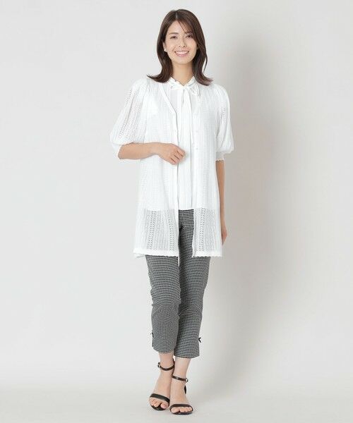 TO BE CHIC / トゥー ビー シック ブルゾン | 透かし編み ミドルニットカーディガン | 詳細1