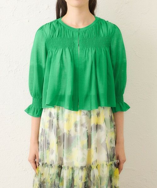 TO BE CHIC / トゥー ビー シック ブルゾン | シャーリングショート ボレロ | 詳細6