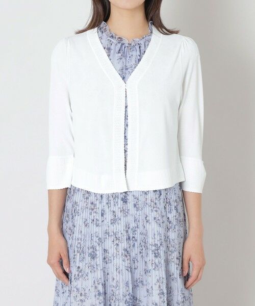 TO BE CHIC / トゥー ビー シック ブルゾン | 透かし編み ショートボレロ | 詳細4