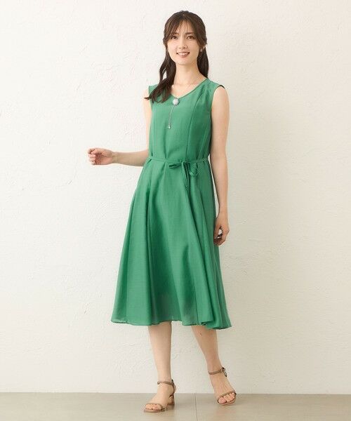 TO BE CHIC / トゥー ビー シック ロング・マキシ丈ワンピース | ボイルワッシャー　ノースリーブドレス | 詳細4