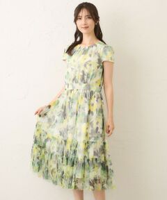 TO BE CHIC / トゥー ビー シック ロング・マキシ丈ワンピース | ぼかしフラワー ティアードドレス