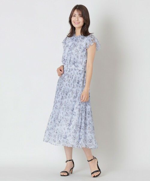 TO BE CHIC / トゥー ビー シック ロング・マキシ丈ワンピース | フラワーリボンプリント ギャザードレス | 詳細3