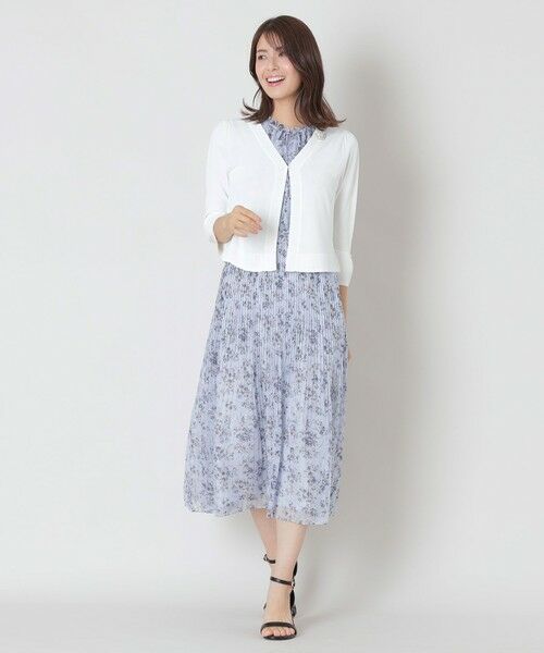 TO BE CHIC / トゥー ビー シック ロング・マキシ丈ワンピース | フラワーリボンプリント ギャザードレス | 詳細4