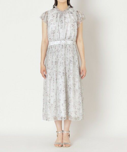 TO BE CHIC / トゥー ビー シック ロング・マキシ丈ワンピース | フラワーリボンプリント ギャザードレス | 詳細5