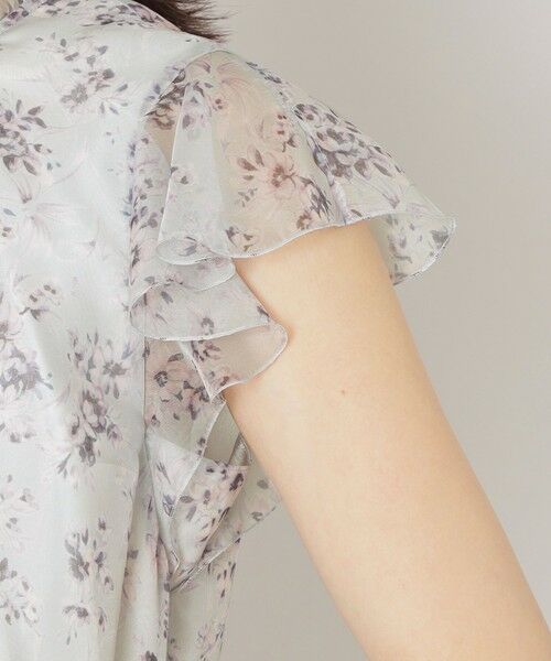 TO BE CHIC / トゥー ビー シック ロング・マキシ丈ワンピース | フラワーリボンプリント ギャザードレス | 詳細8