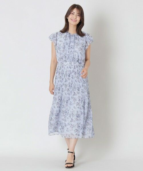 TO BE CHIC / トゥー ビー シック ロング・マキシ丈ワンピース | フラワーリボンプリント ギャザードレス | 詳細2