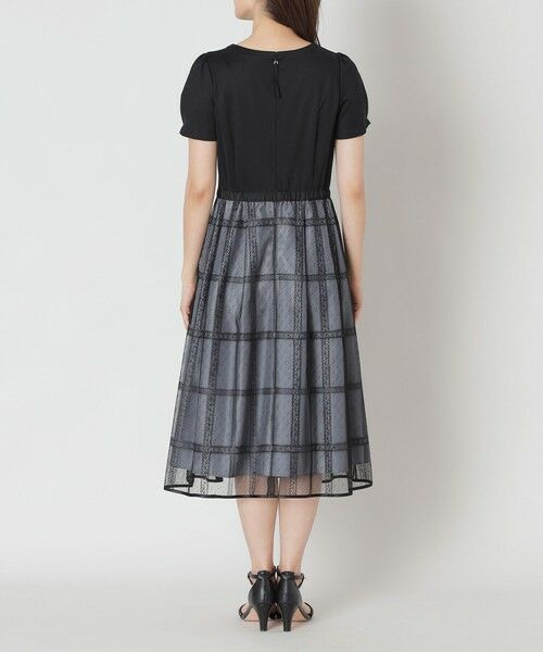 TO BE CHIC / トゥー ビー シック ロング・マキシ丈ワンピース | チュールチェック ドッキングワンピース | 詳細5