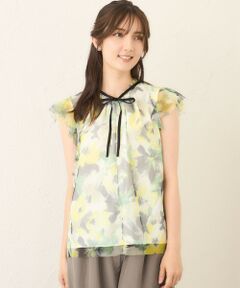 TO BE CHIC / トゥー ビー シック シャツ・ブラウス | ぼかしフラワー リボンブラウス