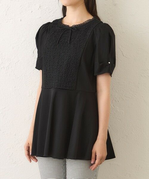 TO BE CHIC / トゥー ビー シック カットソー | コマフリル カットソーコンビチュニック | 詳細6