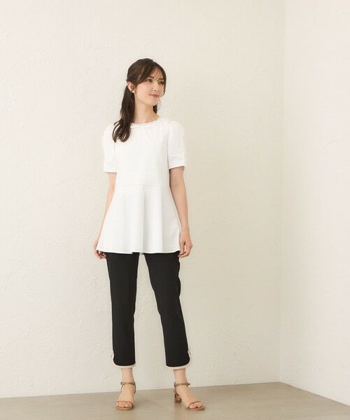 TO BE CHIC / トゥー ビー シック カットソー | コマフリル カットソーコンビチュニック | 詳細1