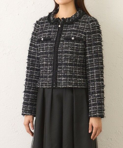 TO BE CHIC / トゥー ビー シック ノーカラージャケット | パピヨンファンシーツイード ジャケット | 詳細5