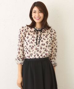 TO BE CHIC / トゥー ビー シック シャツ・ブラウス | アニマルフラワー リボンブラウス