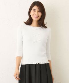 TO BE CHIC / トゥー ビー シック ニット・セーター | ビジュー＆リボン ニット