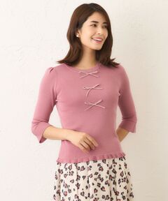 TO BE CHIC / トゥー ビー シック ニット・セーター | ビジュー＆リボン ニット