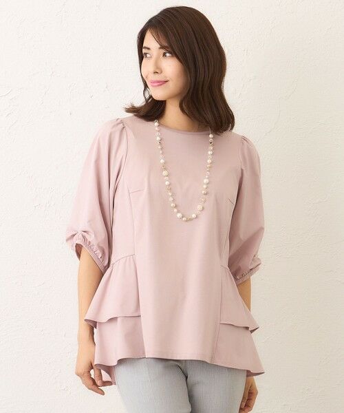 TO BE CHIC/トゥー ビー シック ティアードフリル チュニック ピンク2 42 TO BE CHIC/トゥー ビー シック ティアードフリル チュニック ピンク2 42