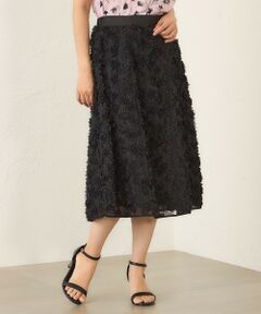 TO BE CHIC / トゥー ビー シック ロング・マキシ丈スカート | 立体フラワー刺しゅう スカート