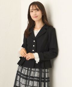 TO BE CHIC / トゥー ビー シック ノーカラージャケット | モクロディ ウエストタックジャケット