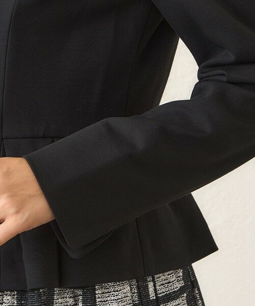 TO BE CHIC / トゥー ビー シック ノーカラージャケット | モクロディ ウエストタックジャケット | 詳細6
