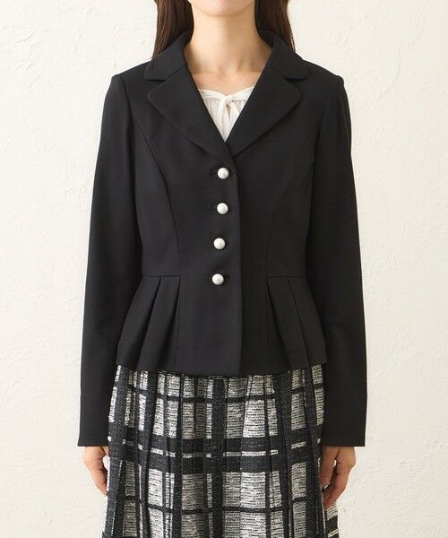 TO BE CHIC / トゥー ビー シック ノーカラージャケット | モクロディ ウエストタックジャケット | 詳細2