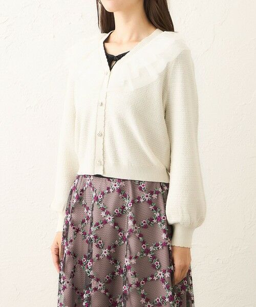 TO BE CHIC / トゥー ビー シック ブルゾン | チュールケープカラー カーディガン | 詳細4