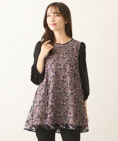 TO BE CHIC / トゥー ビー シック シャツ・ブラウス | フラワー刺しゅう チュニックブラウス