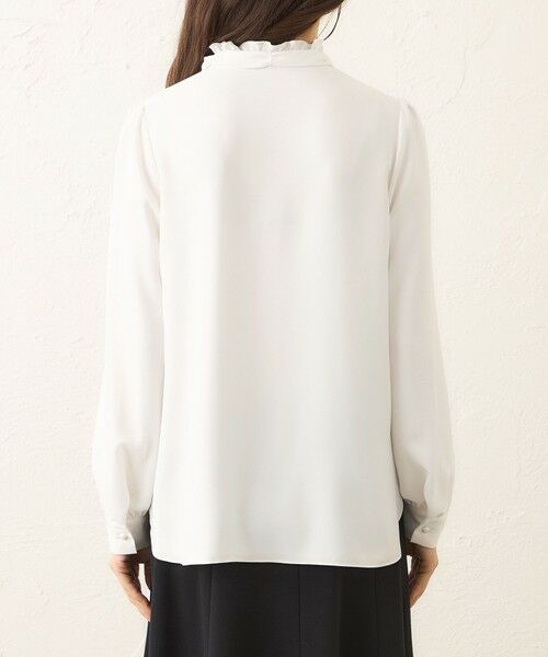 TO BE CHIC / トゥー ビー シック シャツ・ブラウス | バックサテンジョーゼット ネックフリルブラウス | 詳細5