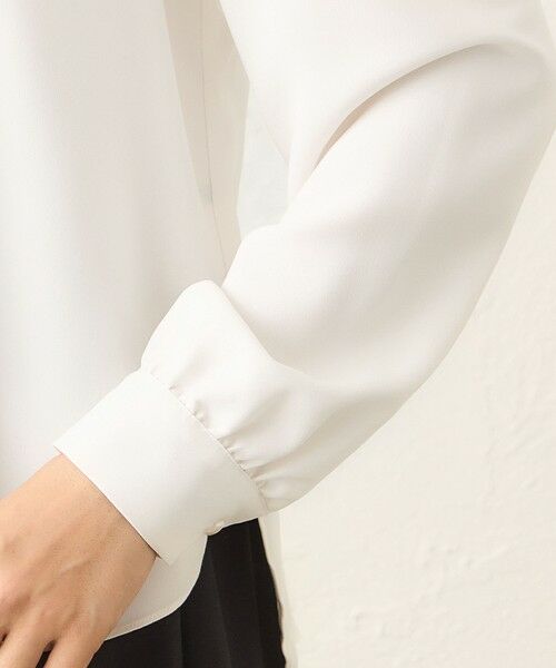 TO BE CHIC / トゥー ビー シック シャツ・ブラウス | バックサテンジョーゼット ネックフリルブラウス | 詳細7