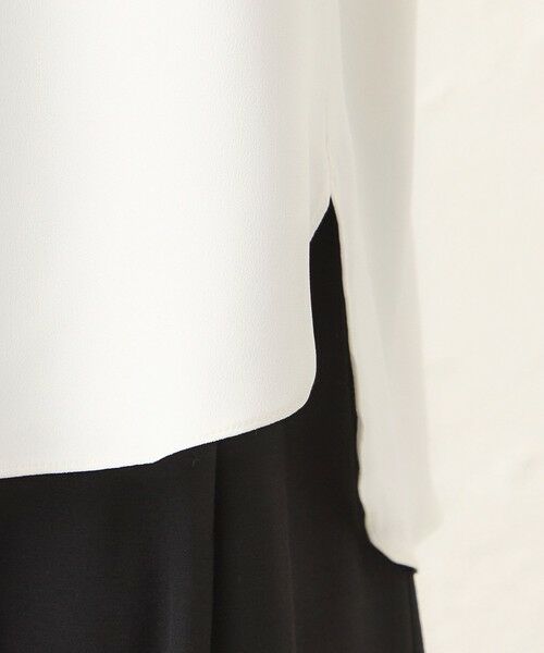 TO BE CHIC / トゥー ビー シック シャツ・ブラウス | バックサテンジョーゼット ネックフリルブラウス | 詳細8