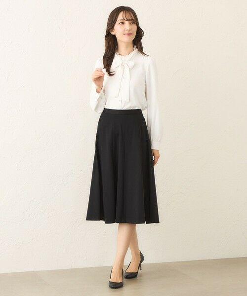 TO BE CHIC / トゥー ビー シック シャツ・ブラウス | バックサテンジョーゼット ネックフリルブラウス | 詳細1