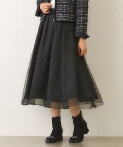 TO BE CHIC / トゥー ビー シック ロング・マキシ丈スカート | オーガンザ イレギュラータックスカート
