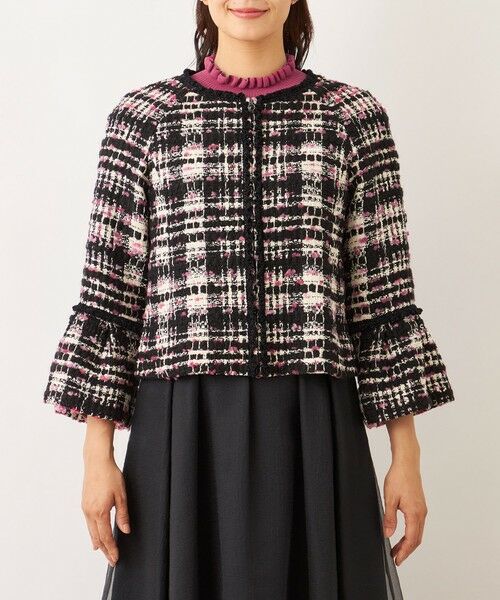 TO BE CHIC / トゥー ビー シック ノーカラージャケット | ファンシーツイード ノーカラージャケット | 詳細3