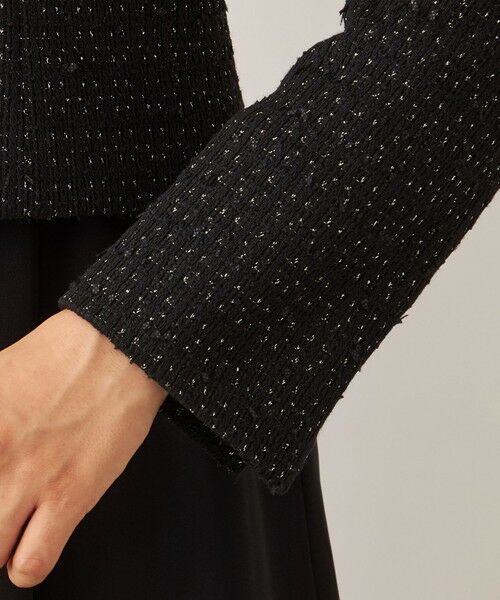TO BE CHIC / トゥー ビー シック ノーカラージャケット | リボンニットファンシー ノーカラージャケット | 詳細7