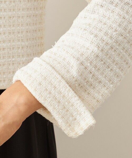 TO BE CHIC / トゥー ビー シック ノーカラージャケット | リボンニットファンシー ノーカラージャケット | 詳細7