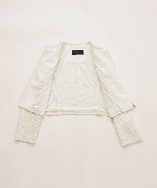 TO BE CHIC / トゥー ビー シック ノーカラージャケット | リボンニットファンシー ノーカラージャケット | 詳細10