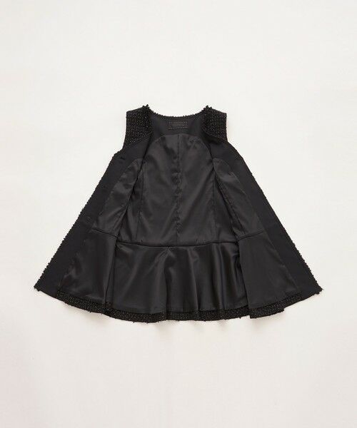 TO BE CHIC / トゥー ビー シック ノーカラージャケット | リボンニットファンシー ロングジレ | 詳細7