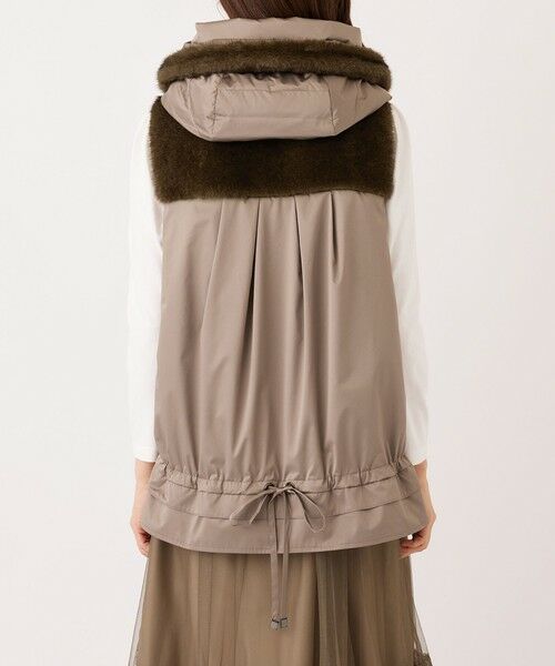 TO BE CHIC / トゥー ビー シック ノーカラージャケット | フェイクファー ドッキングジレ | 詳細6