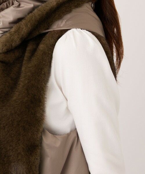 TO BE CHIC / トゥー ビー シック ノーカラージャケット | フェイクファー ドッキングジレ | 詳細9