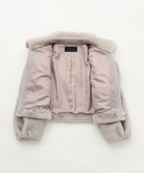 TO BE CHIC / トゥー ビー シック ノーカラージャケット | フェイクファー ステンカラーブルゾン | 詳細7
