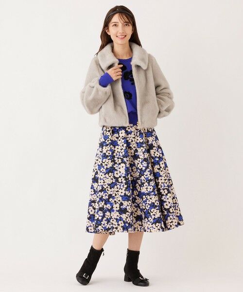 TO BE CHIC / トゥー ビー シック ノーカラージャケット | フェイクファー ステンカラーブルゾン | 詳細1