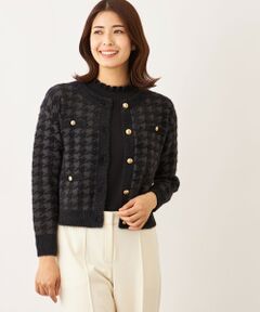 TO BE CHIC / トゥー ビー シック ブルゾン | フェザー千鳥 カーディガン