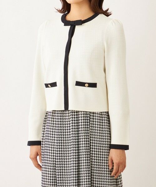 TO BE CHIC / トゥー ビー シック ブルゾン | バイカラー ショートカーディガン | 詳細4