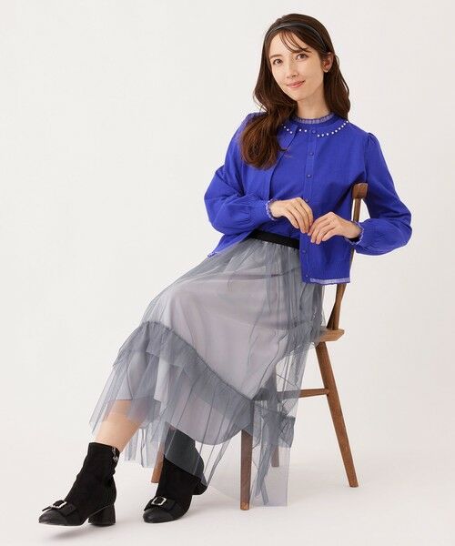 TO BE CHIC / トゥー ビー シック ブルゾン | シアーレイヤー カーディガン | 詳細6