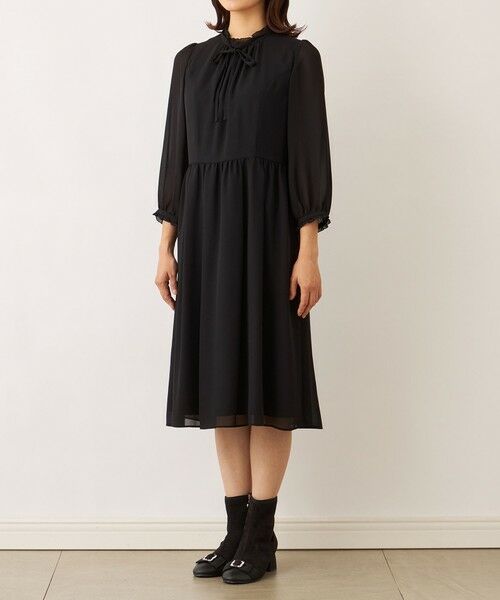 TO BE CHIC / トゥー ビー シック ロング・マキシ丈ワンピース | ブラックジョーゼット ワンピース | 詳細3