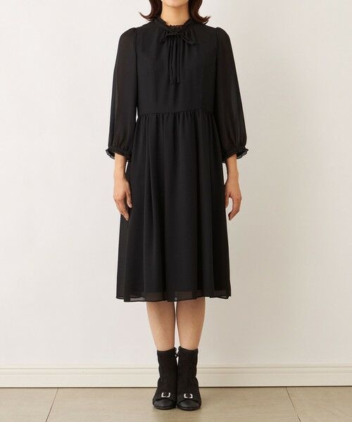 TO BE CHIC / トゥー ビー シック ロング・マキシ丈ワンピース | ブラックジョーゼット ワンピース | 詳細2